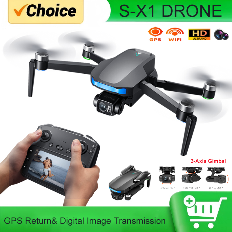 Rc Helicopter Charger - S-X1 MAX GPS-drone met 3-assige stabilisator,
