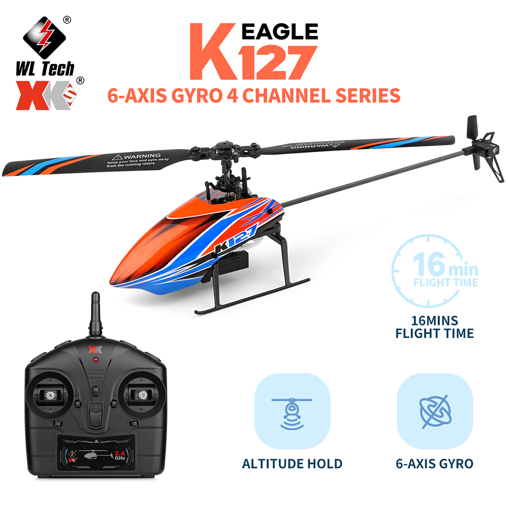 Rc Helicopter Gyro - Wltoys Xk K127 2.4G 4CH 6-Aixs