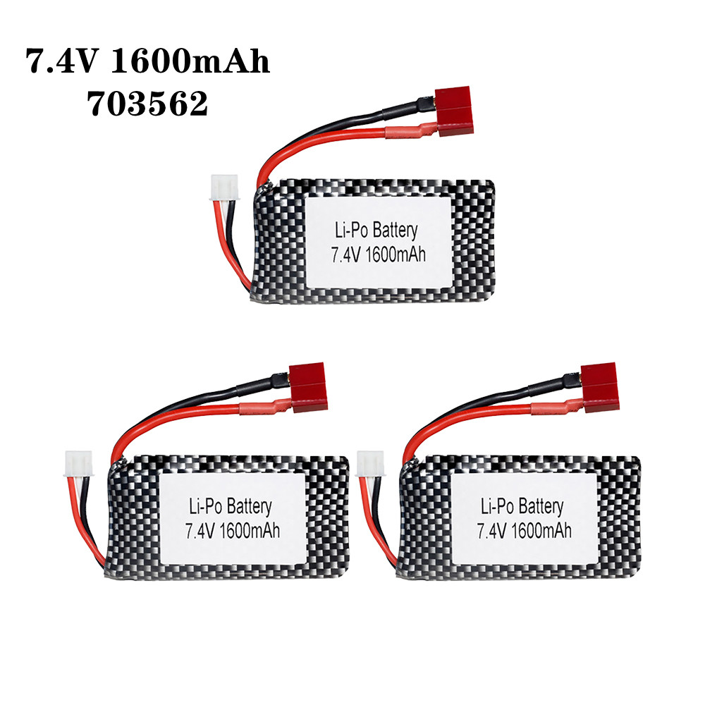 Rc Helicopter Coaxial - 1/2/3 Stks/partij 7.4V 1600Mah 703562 25C