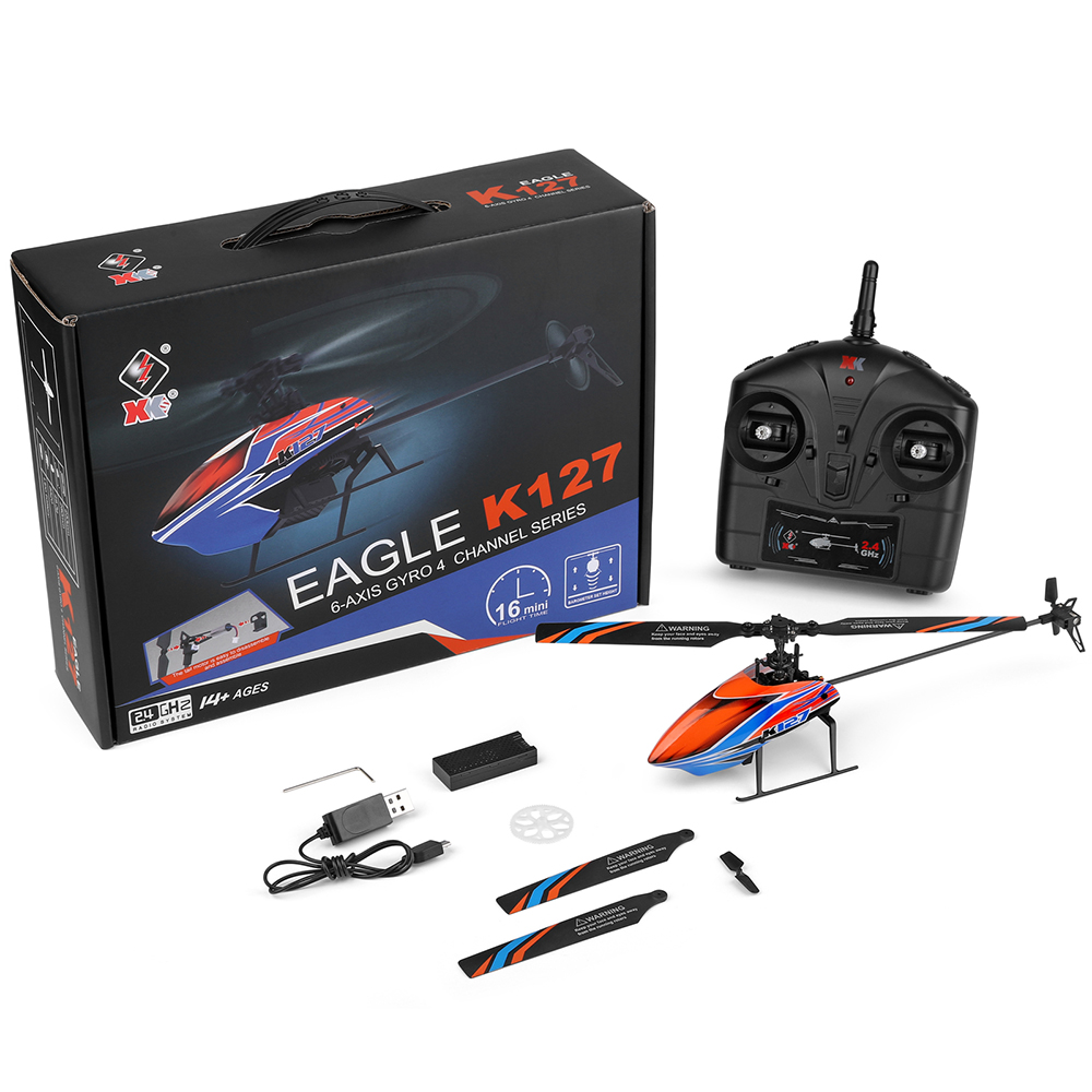 Wltoys Xk K127 2.4G 4CH 6-Aixs - Rc Helicopter Gyro recensie en prijs